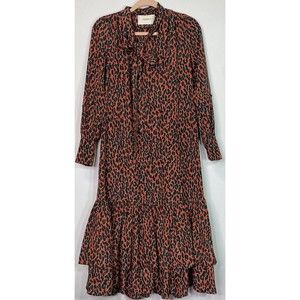 La Double J Good Witch Dress Leopard Rosso in Charmeuse Womens S ?
